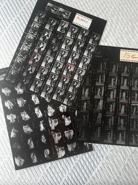 3 Original NYC Fashion Designer Editorial Glamour Contact Photo Sheets 1988